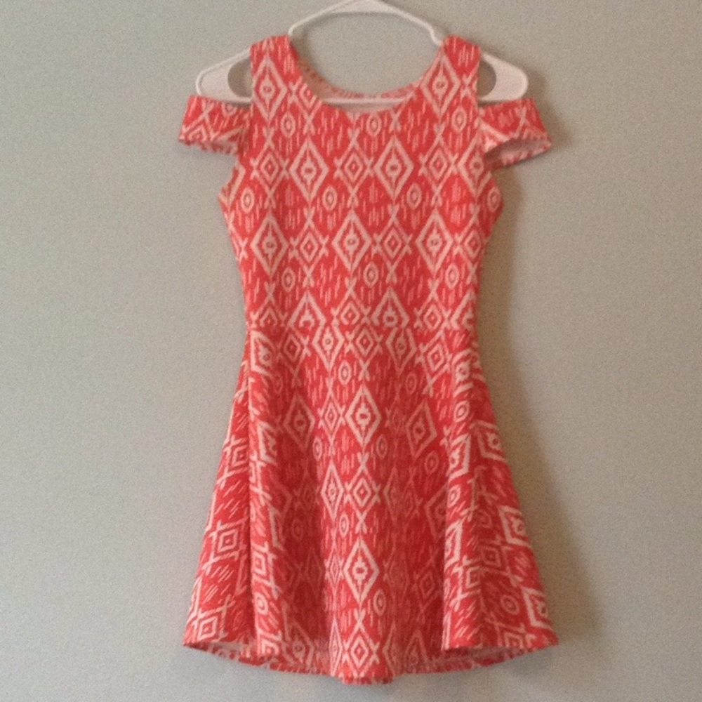 A Orange and white dress